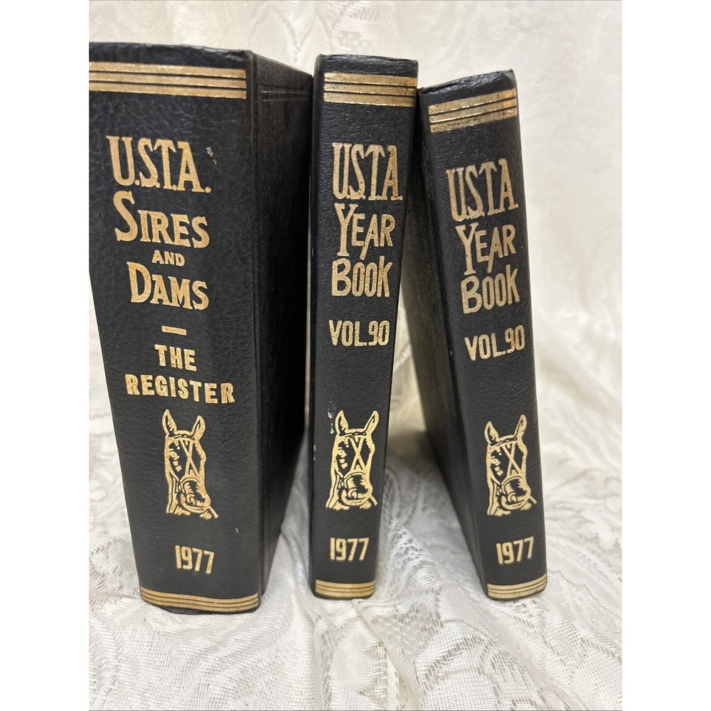 Books Vintage‎ USTA Vol.90 Sires&Dams 1977 Year Book Harness Horse Racing
